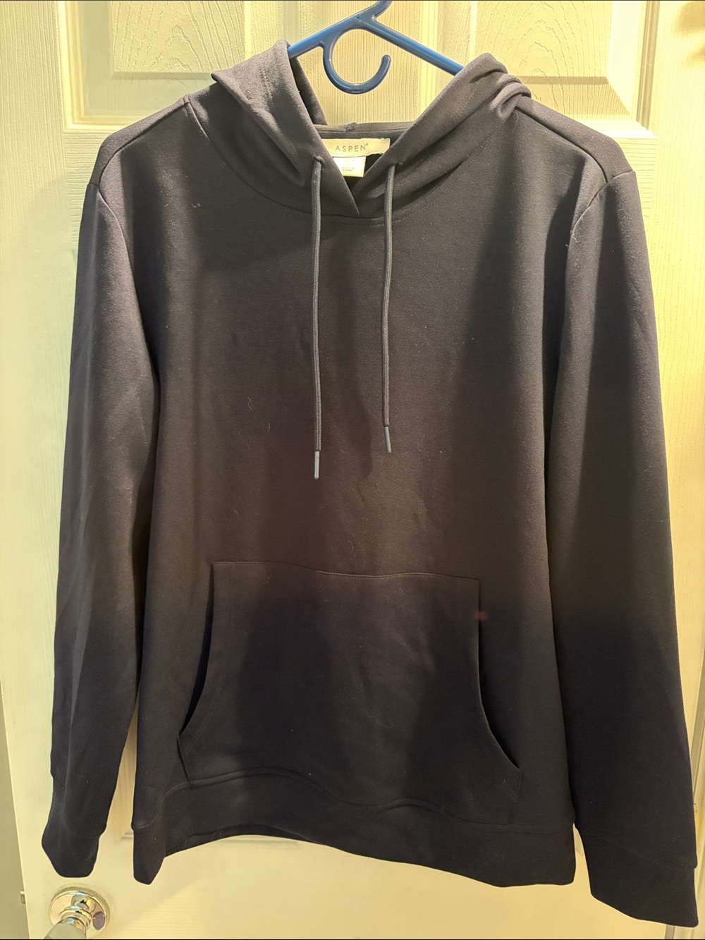 Fleece Hooded Sweatshirt - Navy - Men's